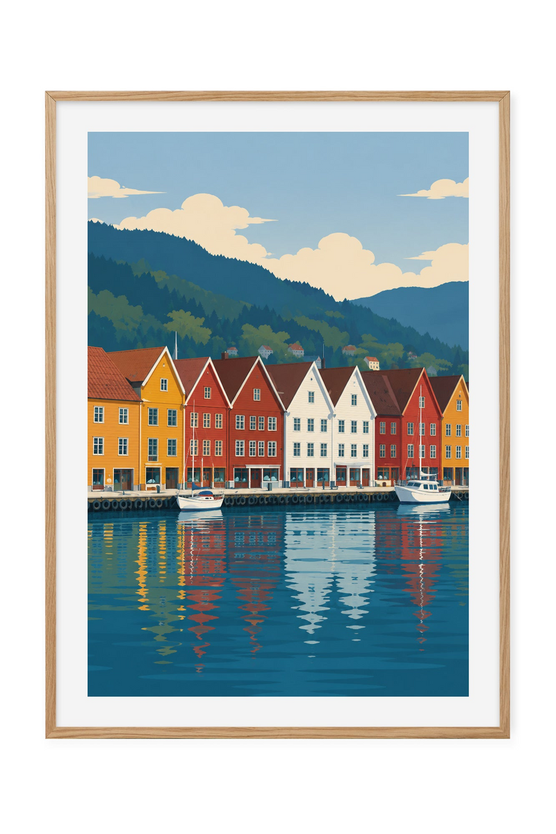 Bryggen i Bergen – Farger ved vannet