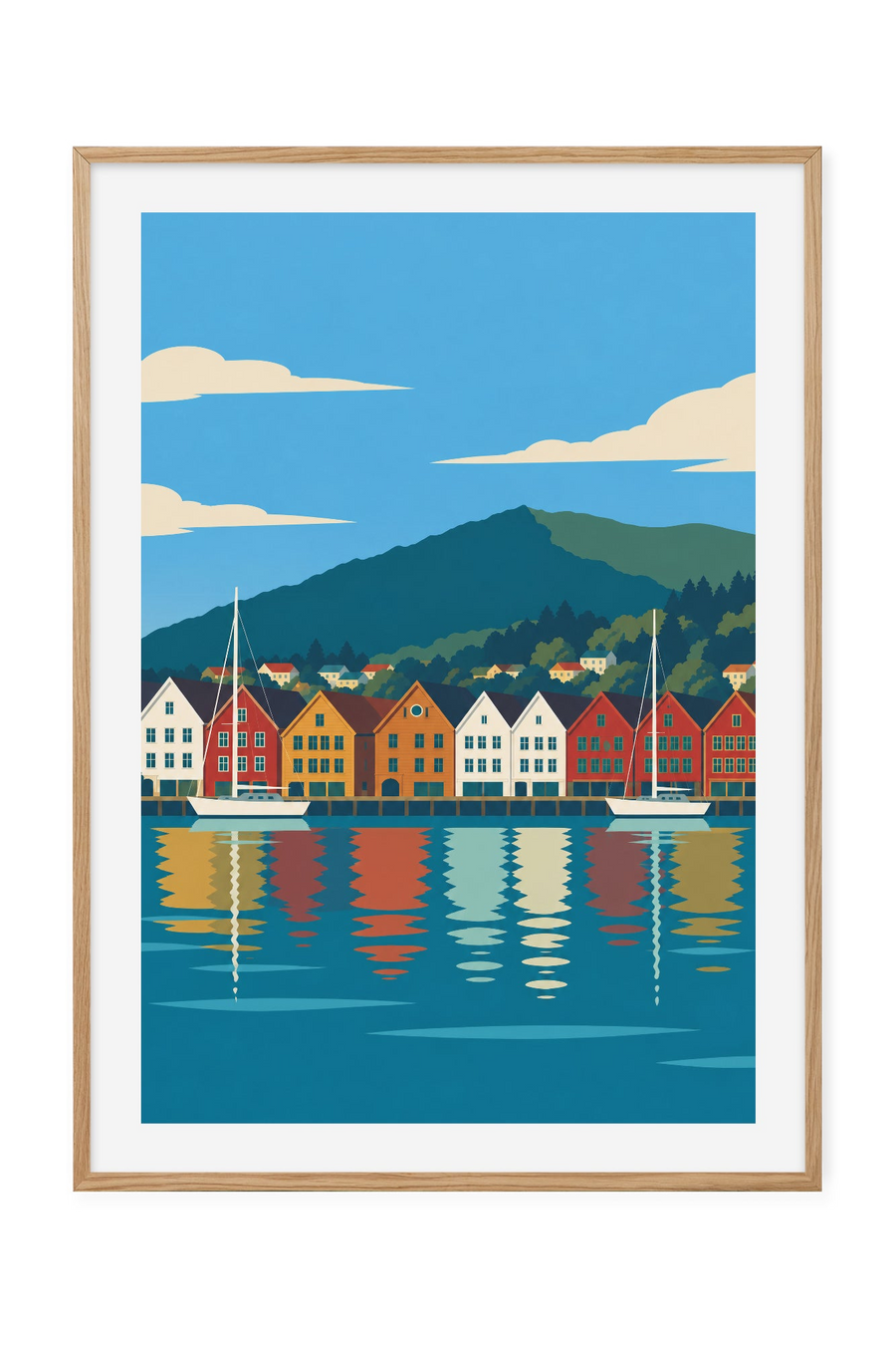 Bryggen i Bergen – Seilbåter ved kaien